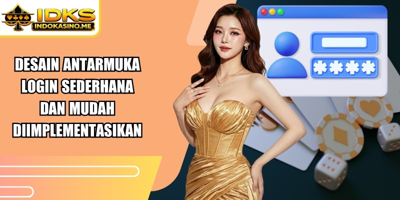 Desain antarmuka login sederhana dan mudah diimplementasikan